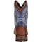 Durango Kids Western Boot, 8.5 M, Leather, 8 in H, Dark Brown/Blue DWBT052 - alternate 5